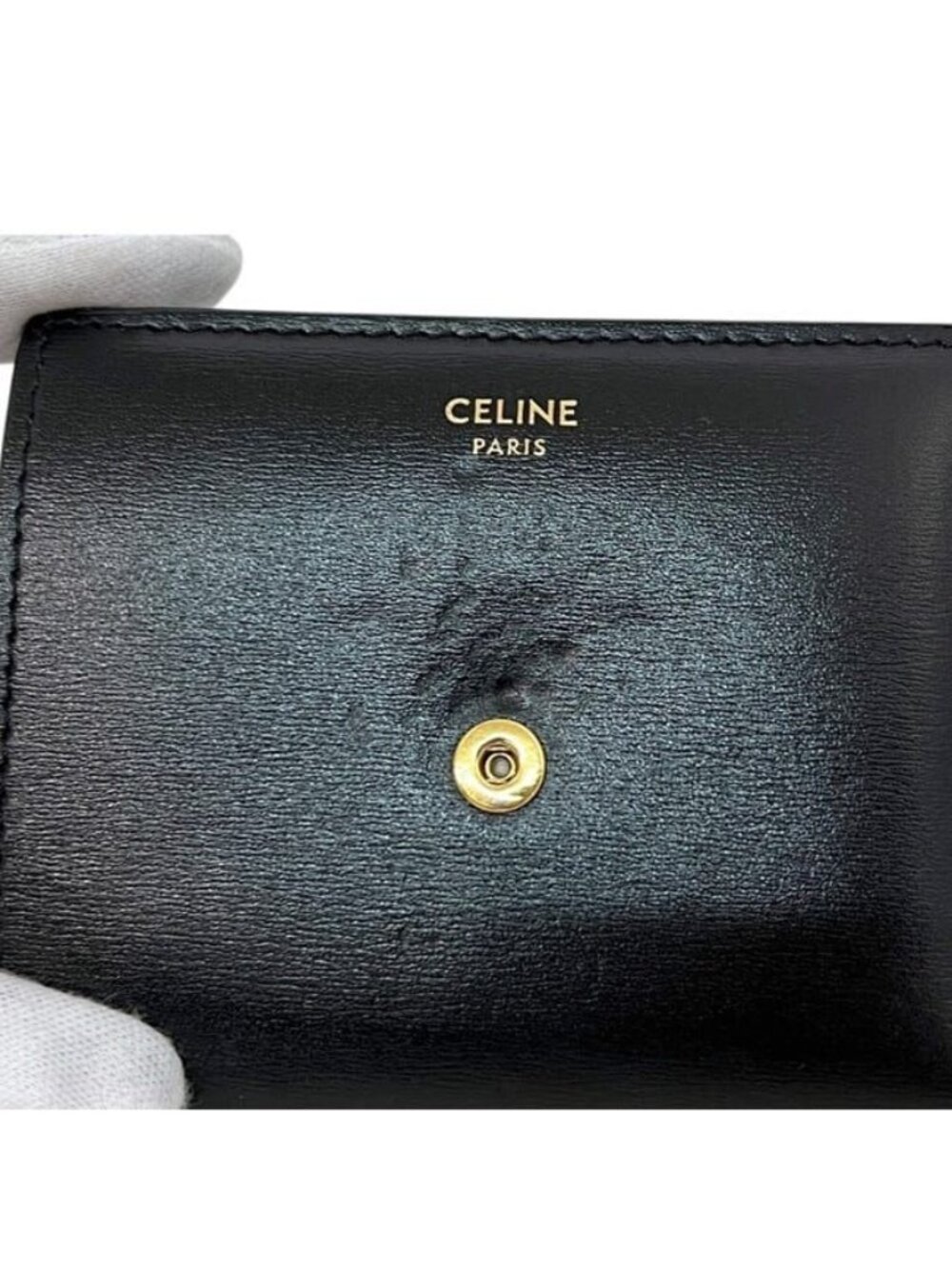 Celine Trifold Wallet Small Flap Black - Picture 9 of 10
